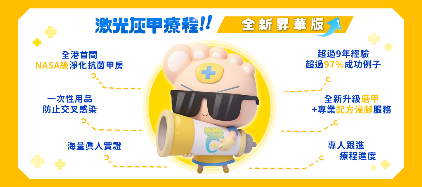 1064激光灰甲療程(10隻試做價)
