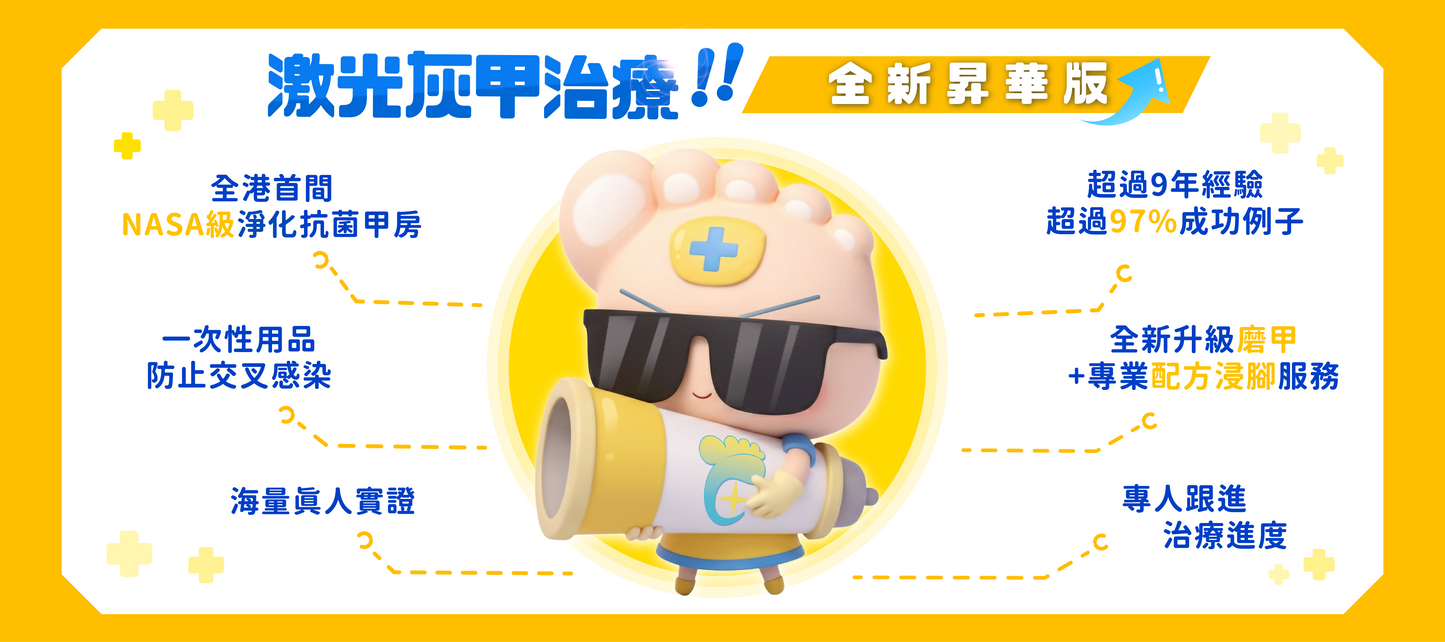 1064激光灰甲治療(10隻試做價)